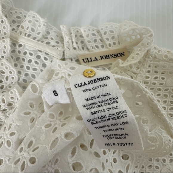 Ulla Johnson Mae Top White, 8 - Picture 6 of 12